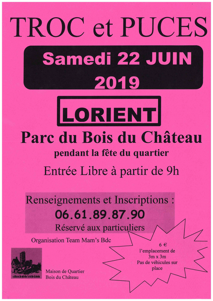 troc et puces-Samedi 22 Juin 2019-Bois_du_Chateau_Lorient